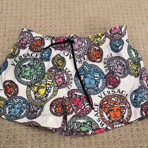 Versace Colorful Medusa Patterned Shorts